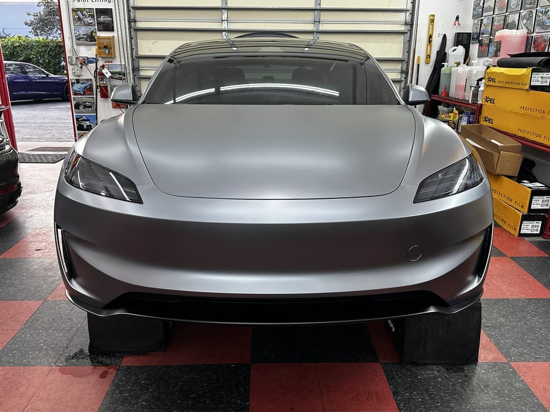 Tesla finished in a matte wrap at Auto SuperShield